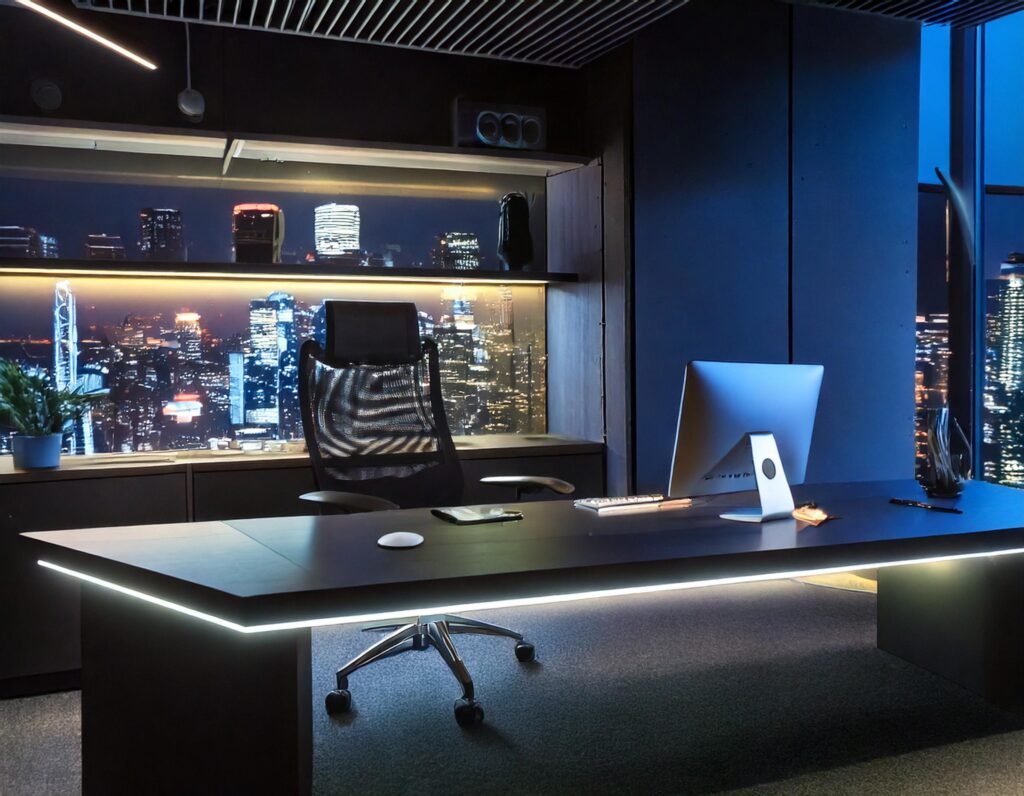 Una oficina de negocios moderna.